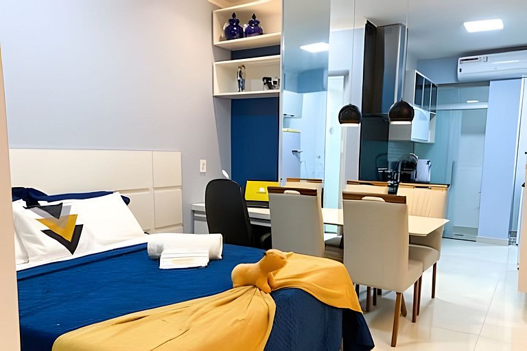 Studio autêntico e completo na Asa Norte